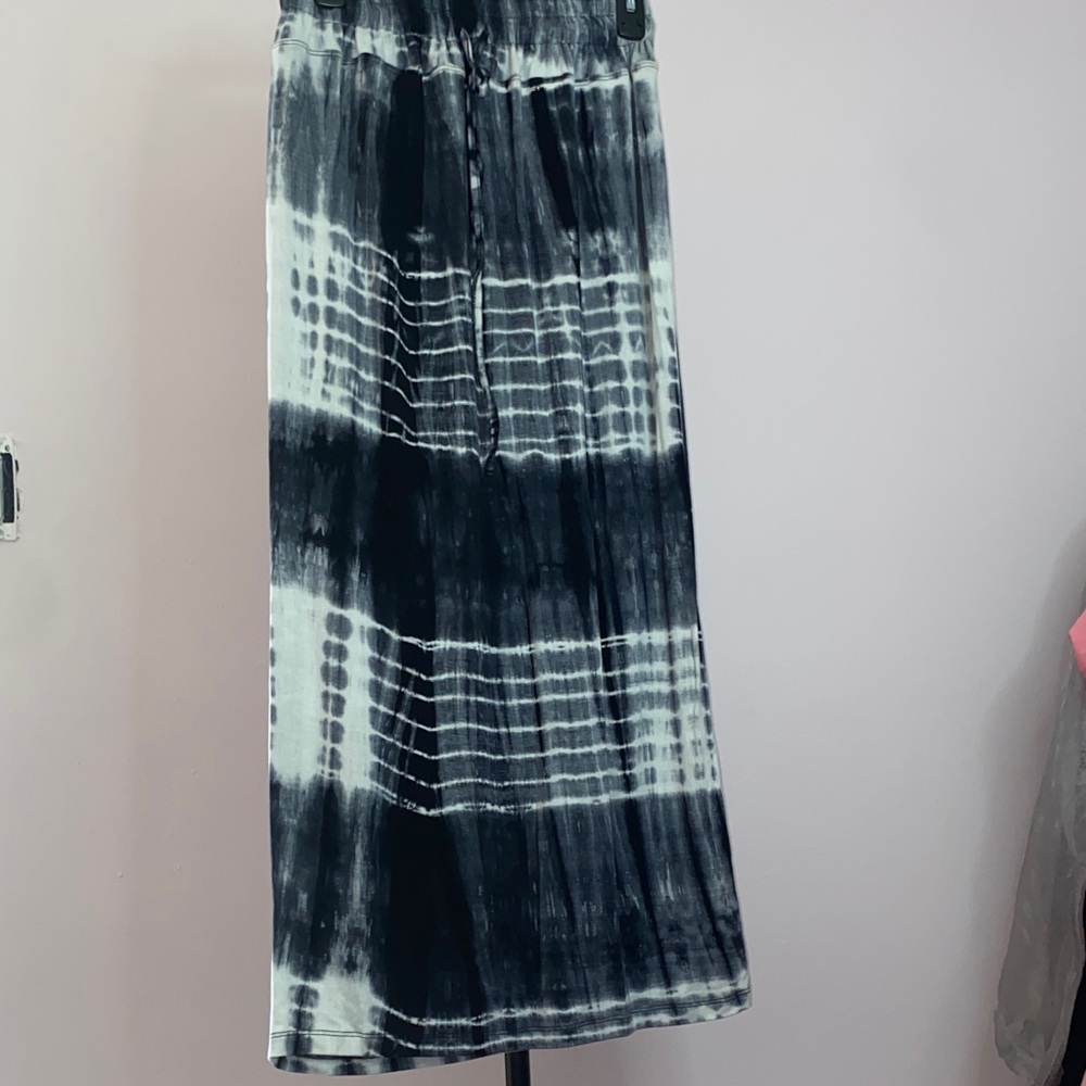 Monochrome Tie-Dye Maxi Skirt